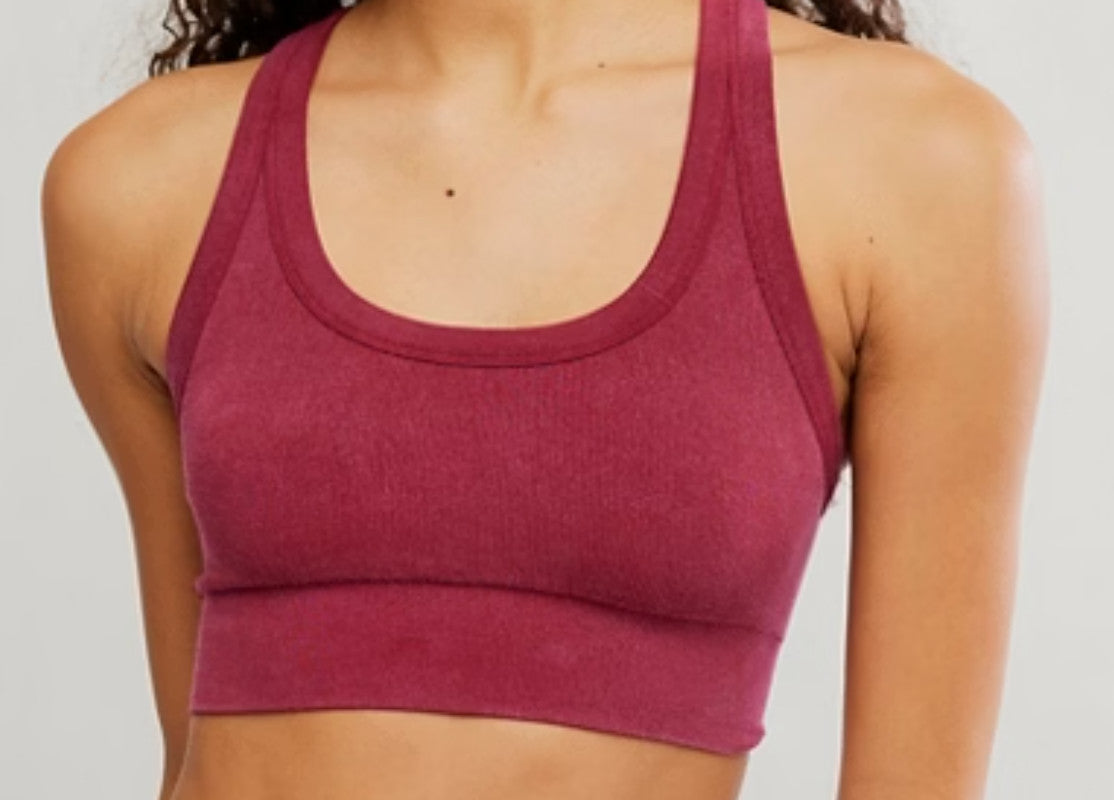 Free People Go To Bra Washed Brick