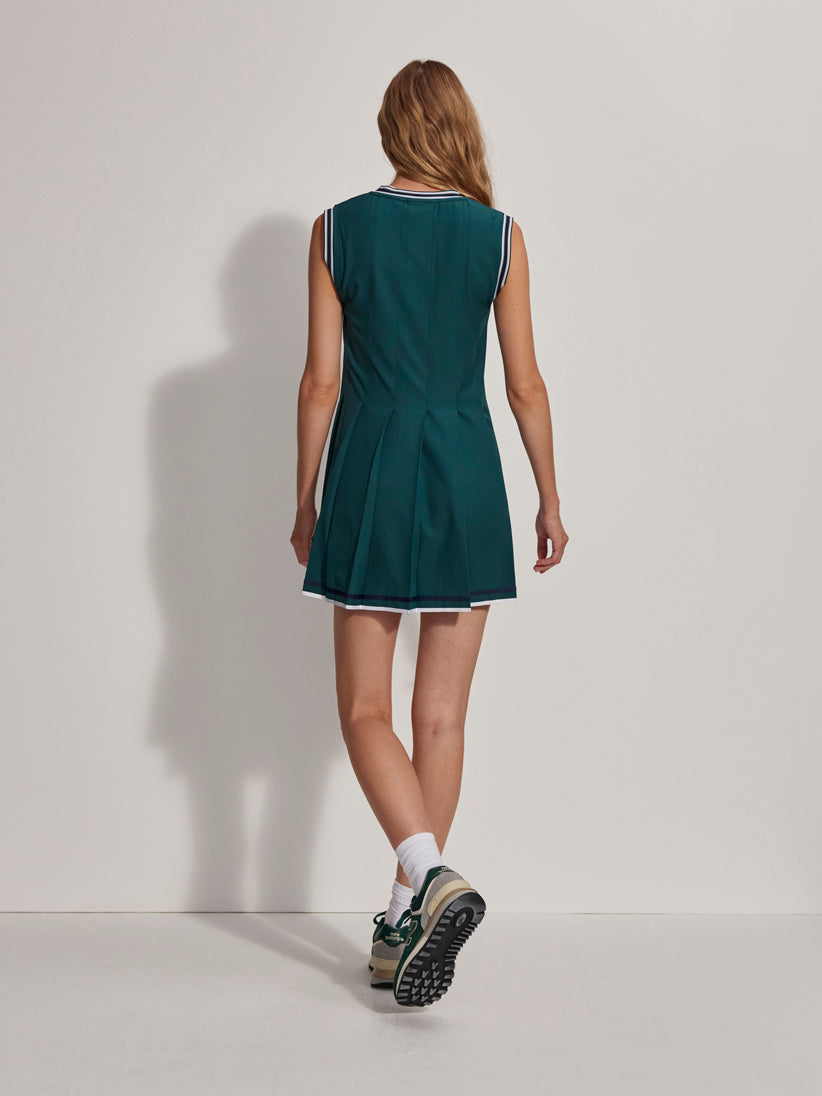 VARLEY Amanda Court Dress 32.5 Forest/ Blue Nights