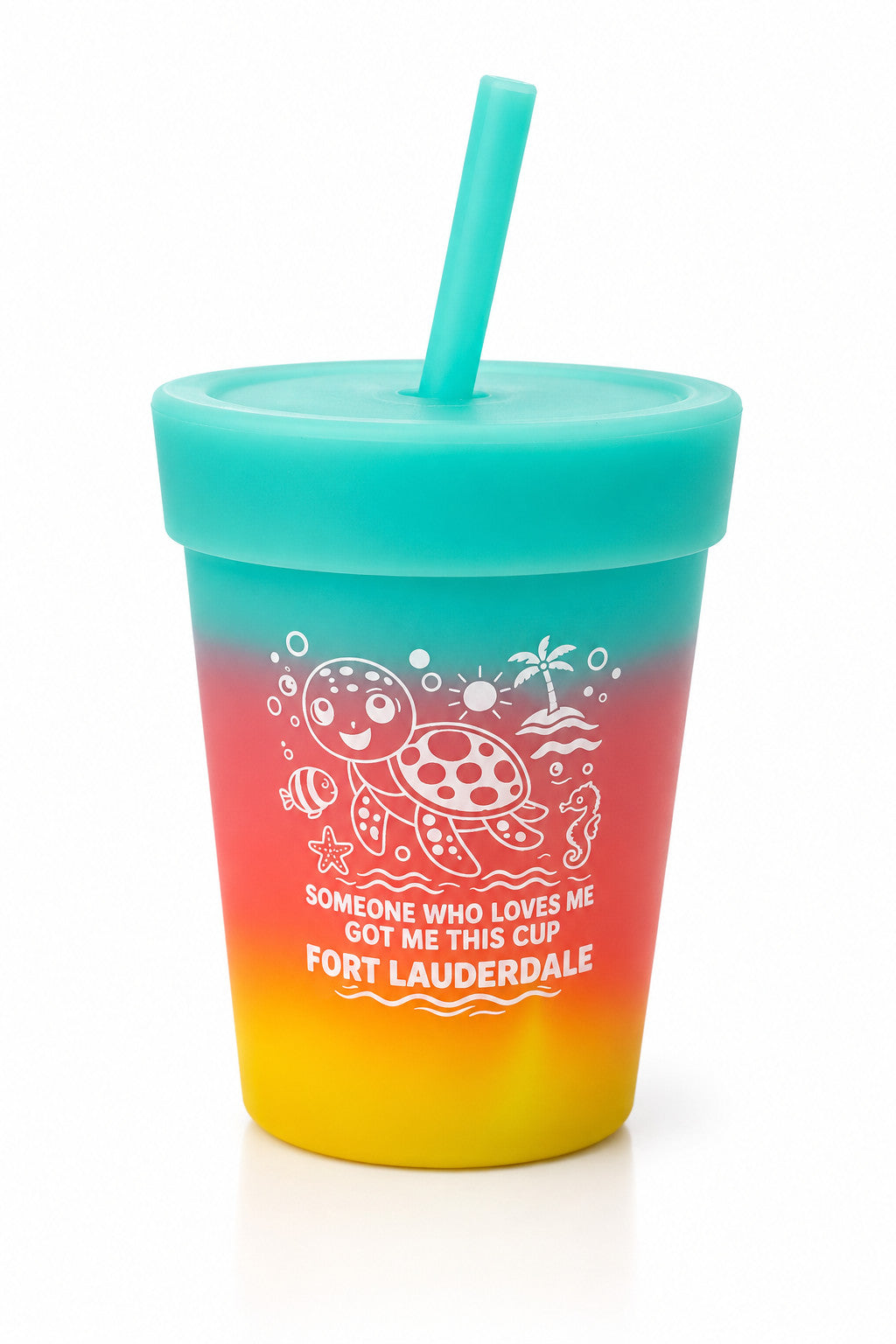 Silipint Turtle Someone Who Loves Me Got Me This Cup Fort Lauderdale 2.0 8oz Kids Tumbler Aurora