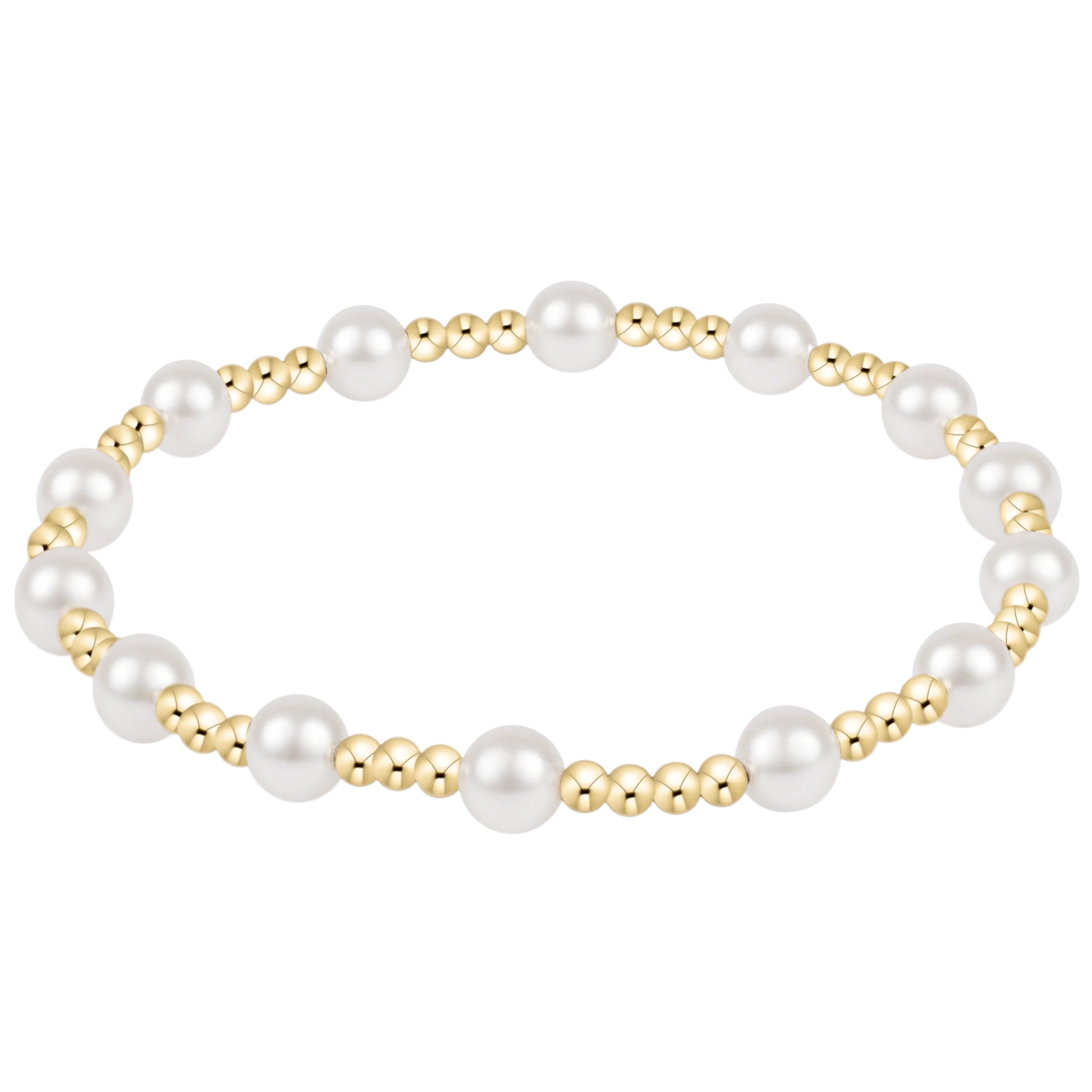 Enewton Extends Classic Gold Sincerity 5mm Bead Bracelet Pearl