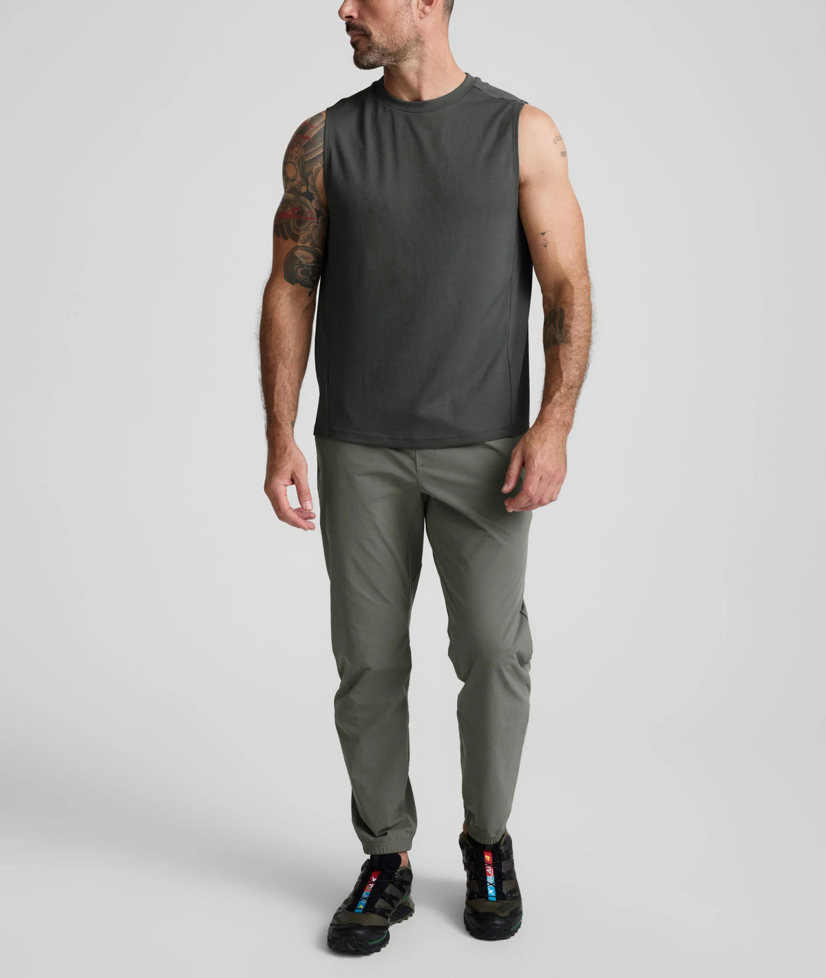 Beyond Yoga All In Active Men''s Tank Slate Green