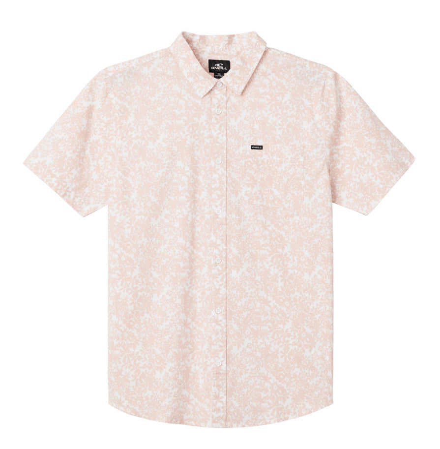 O'Neill Quiver Stretch Modern Botton Down Shirt SS LT Rose