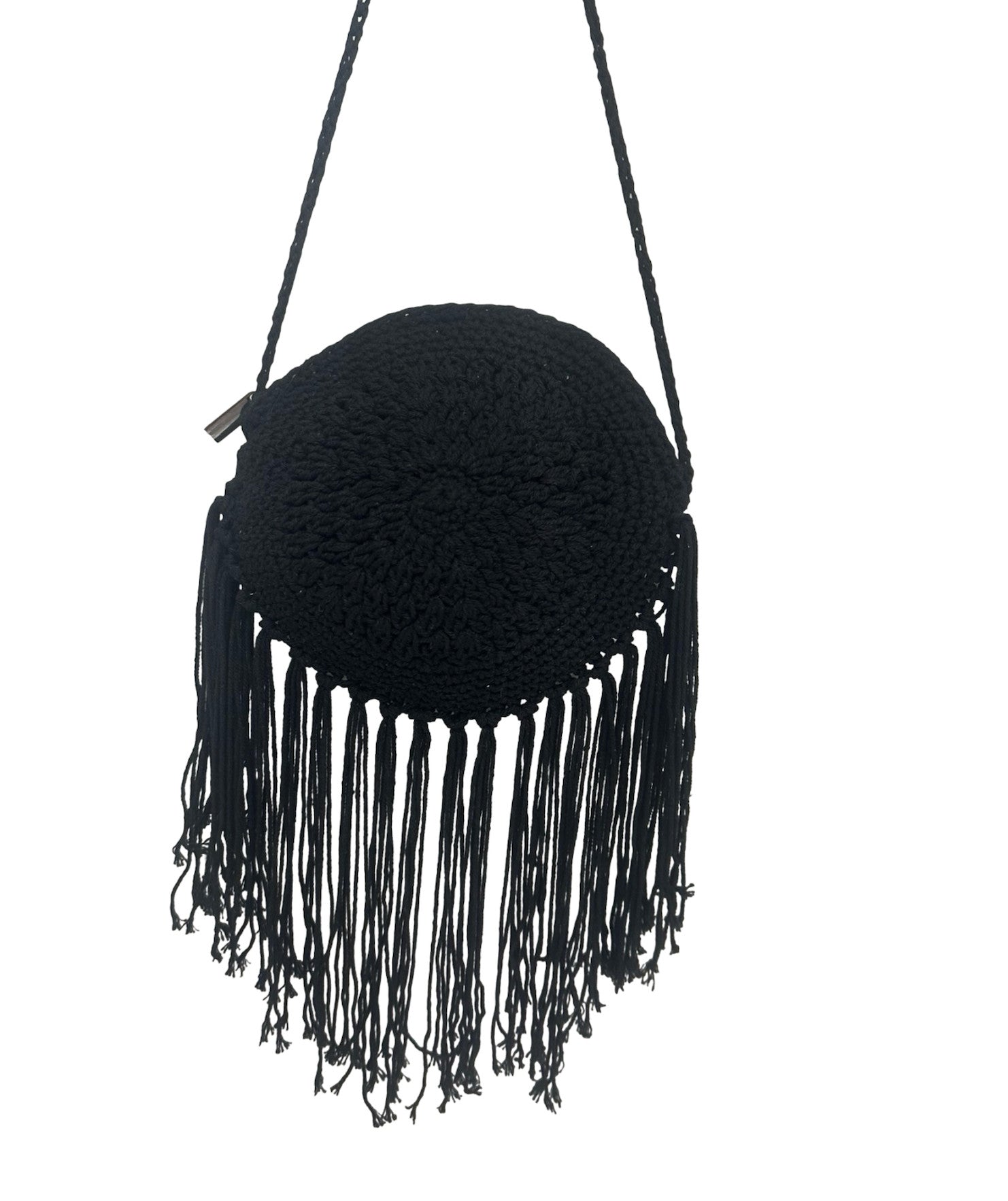 Shaddow and Fish Willow Crochet Luxe Bag Black
