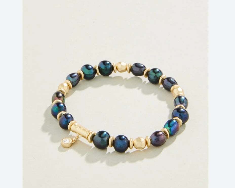 Spartina Pearl Stretch Bracelet Grey Pearl