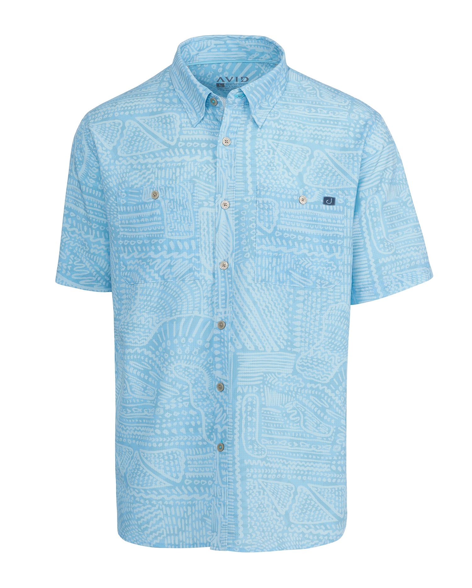 Avid Baja Performance Shirt SS  Clearwater Sky