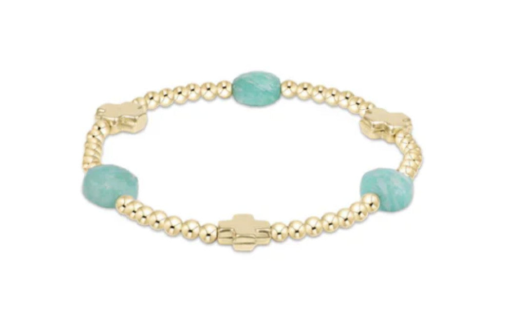 Enewton Signature Cross Admire Gold Pattern 3mm Bead SS'25 Bracelet