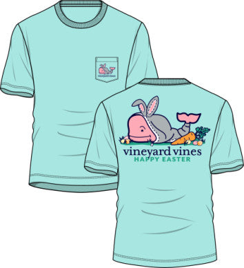 Vineyard Vines Bunny Suit Character Whale Pocket Tee SS