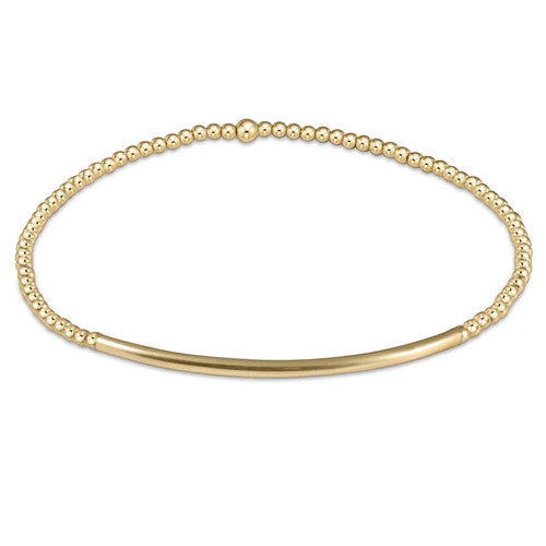 Enewton Bliss Bar Pattern 2.5mm Bead Bracelet Gold