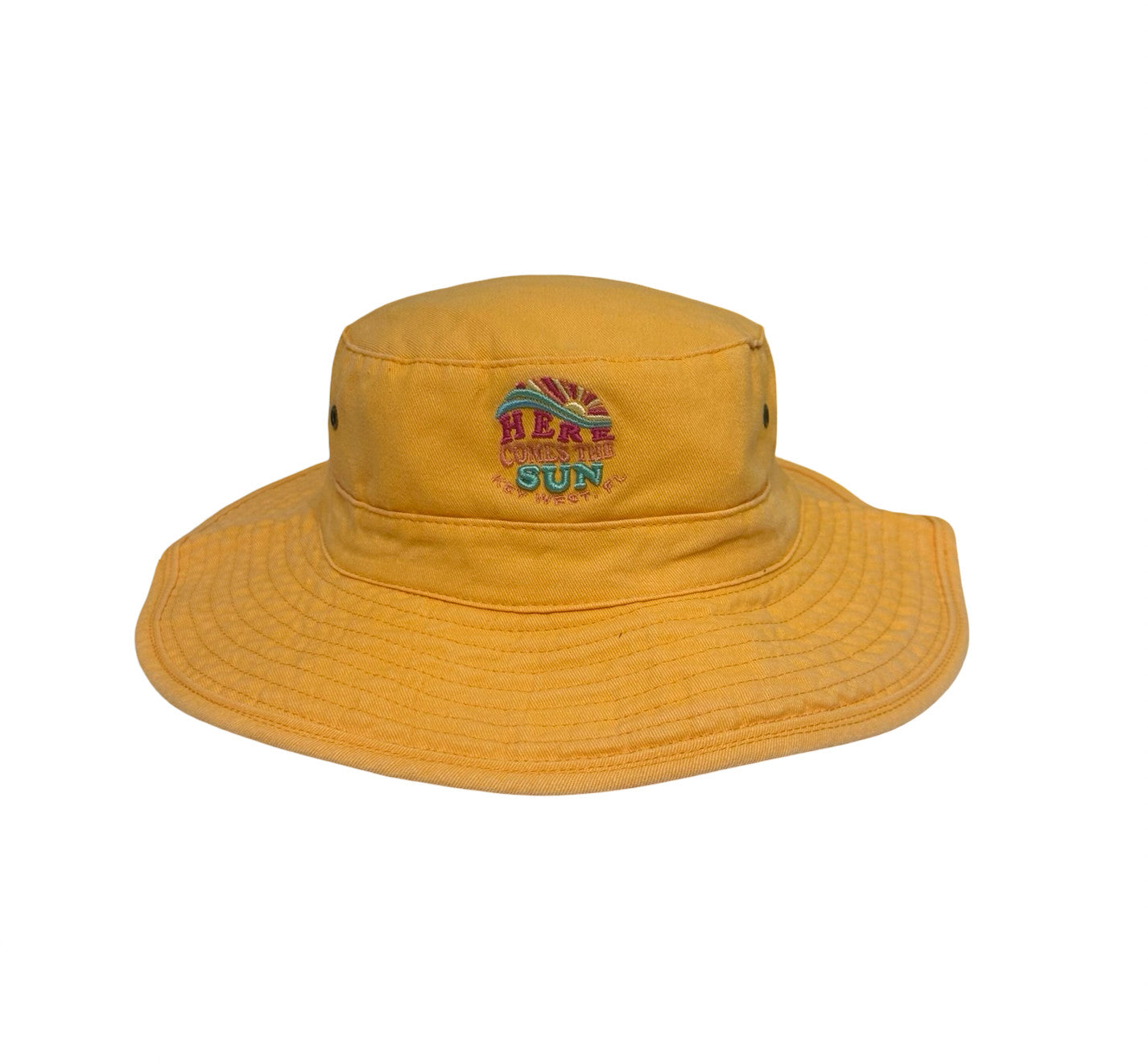 Here Comes The Sun Key West Bucket Hat Citrus Yellow