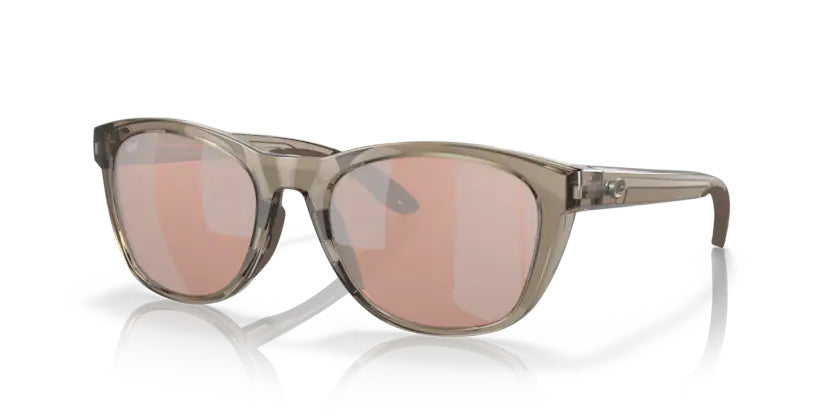 Costa Aleta Taupe Crystal Frame w/ Copper Silver Lens 580P  Sunglasses Polarized