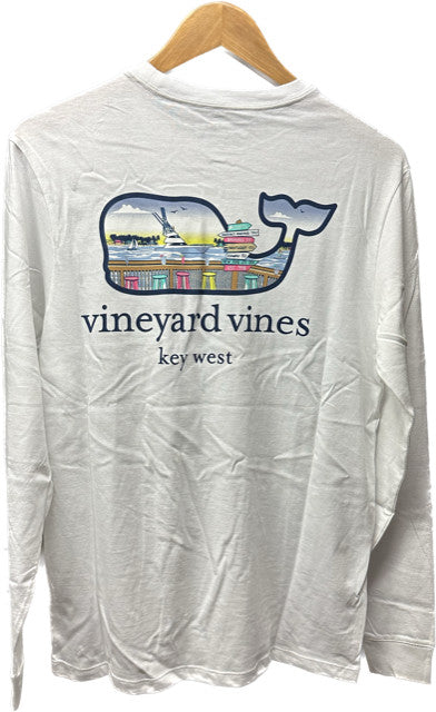 Vineyard Vines Bar Scene Key West Pocket Tee Long Sleeve