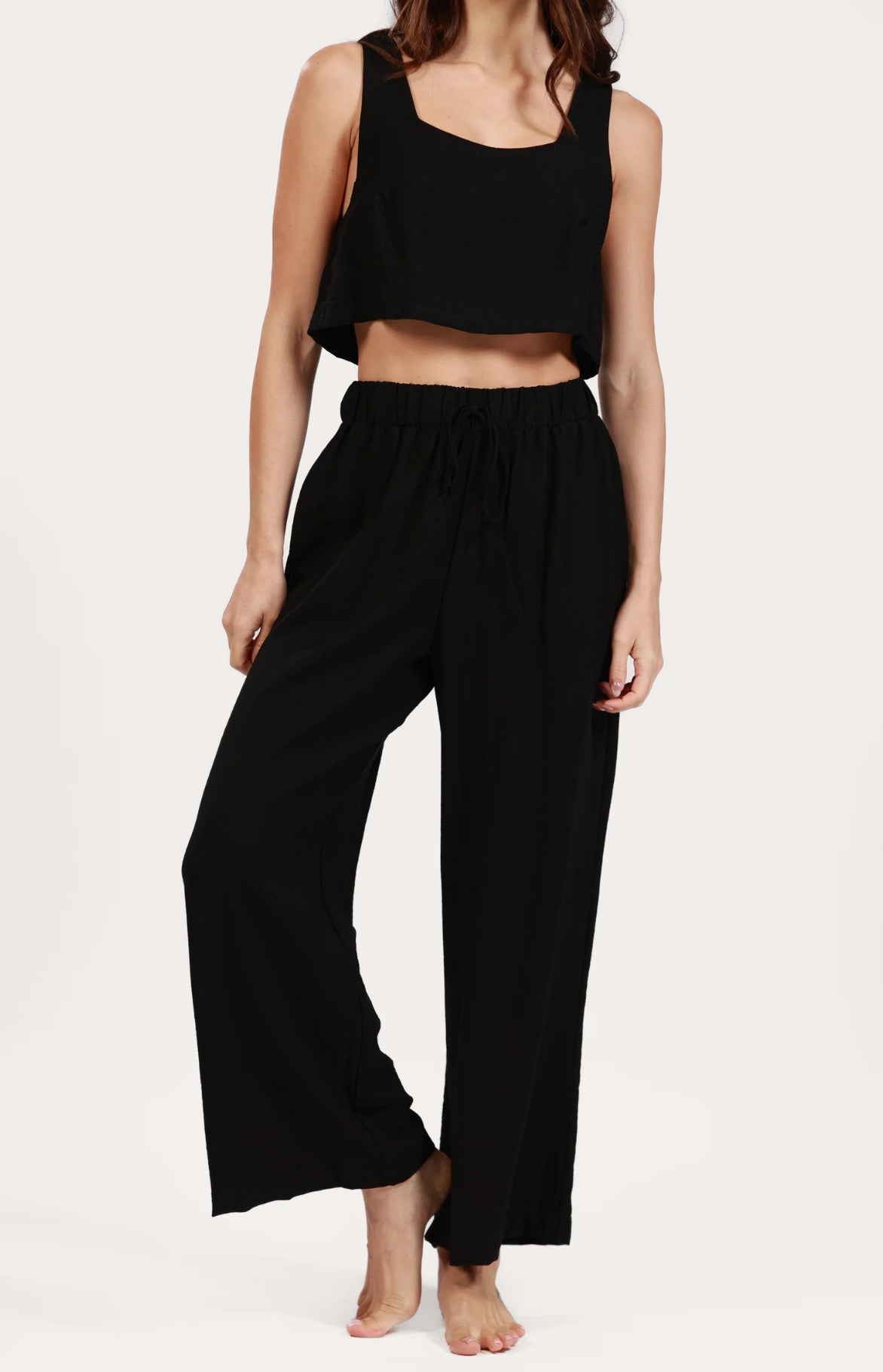 Salty Weekend Tina Iguazu Flowy Pants Black