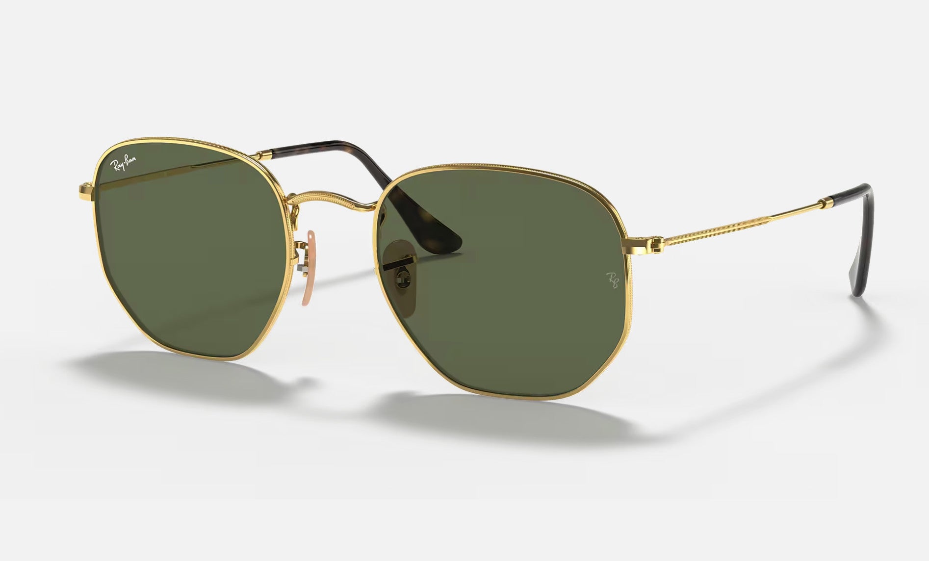 Ray Ban Hexagonal Arista Frame w/G-15 Green Sunglasses Polarized