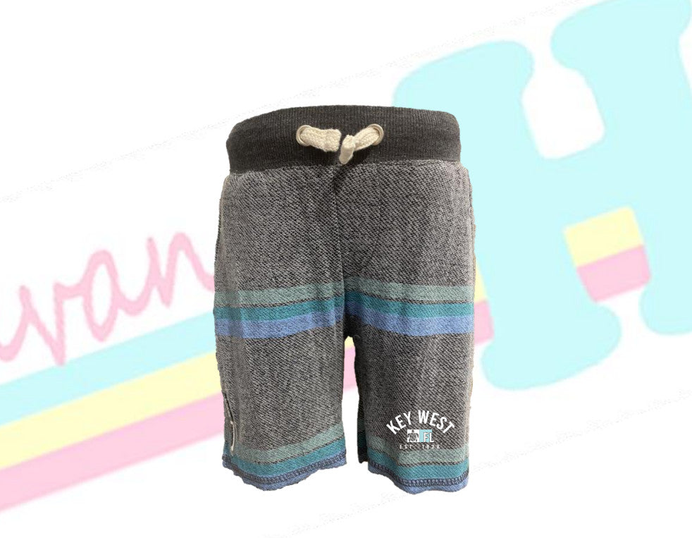 Vintage Havana Key West Stripe Baja Short Toddler Grey