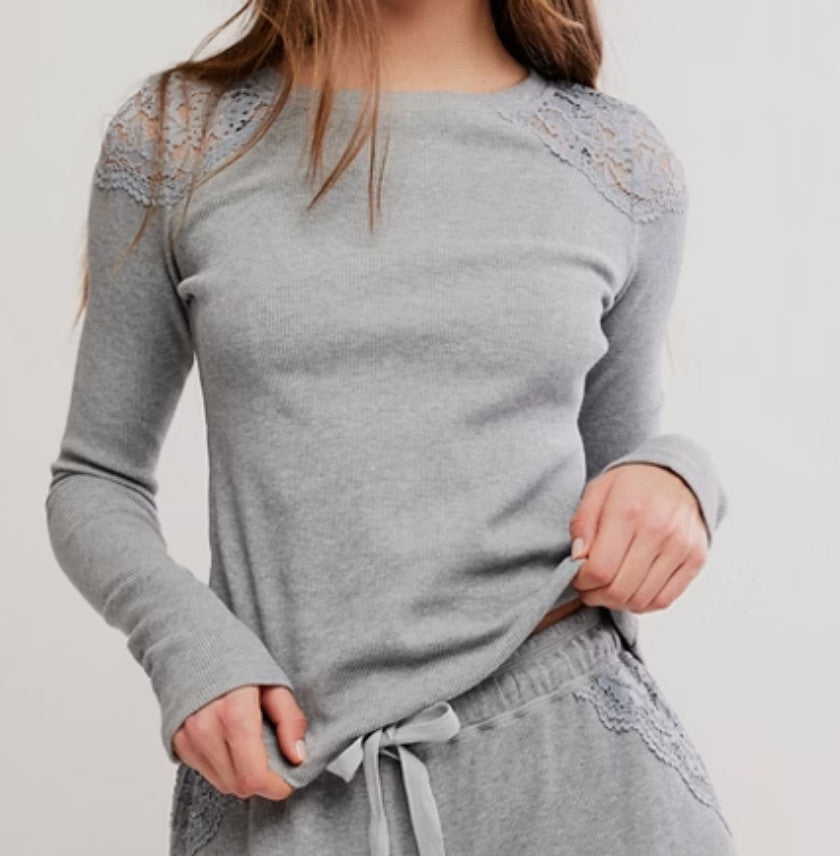 Free People Made You Blush Layering Heather Grey