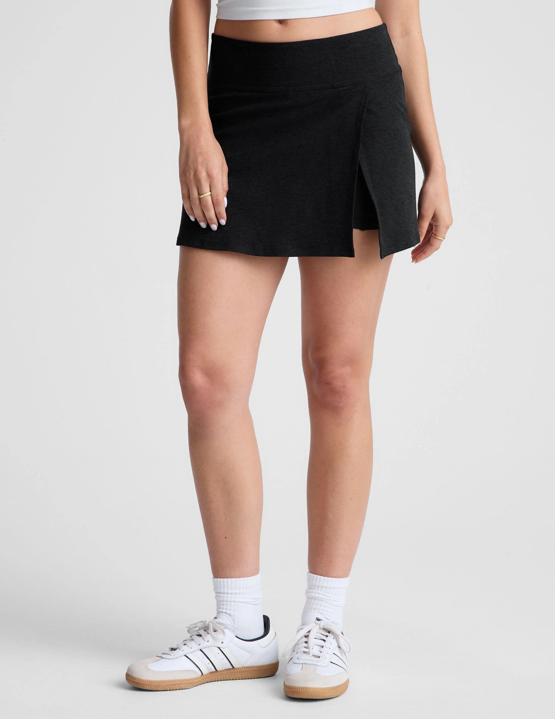 Beyond Yoga Spacedye Points Crossover Skirt Darkest Night