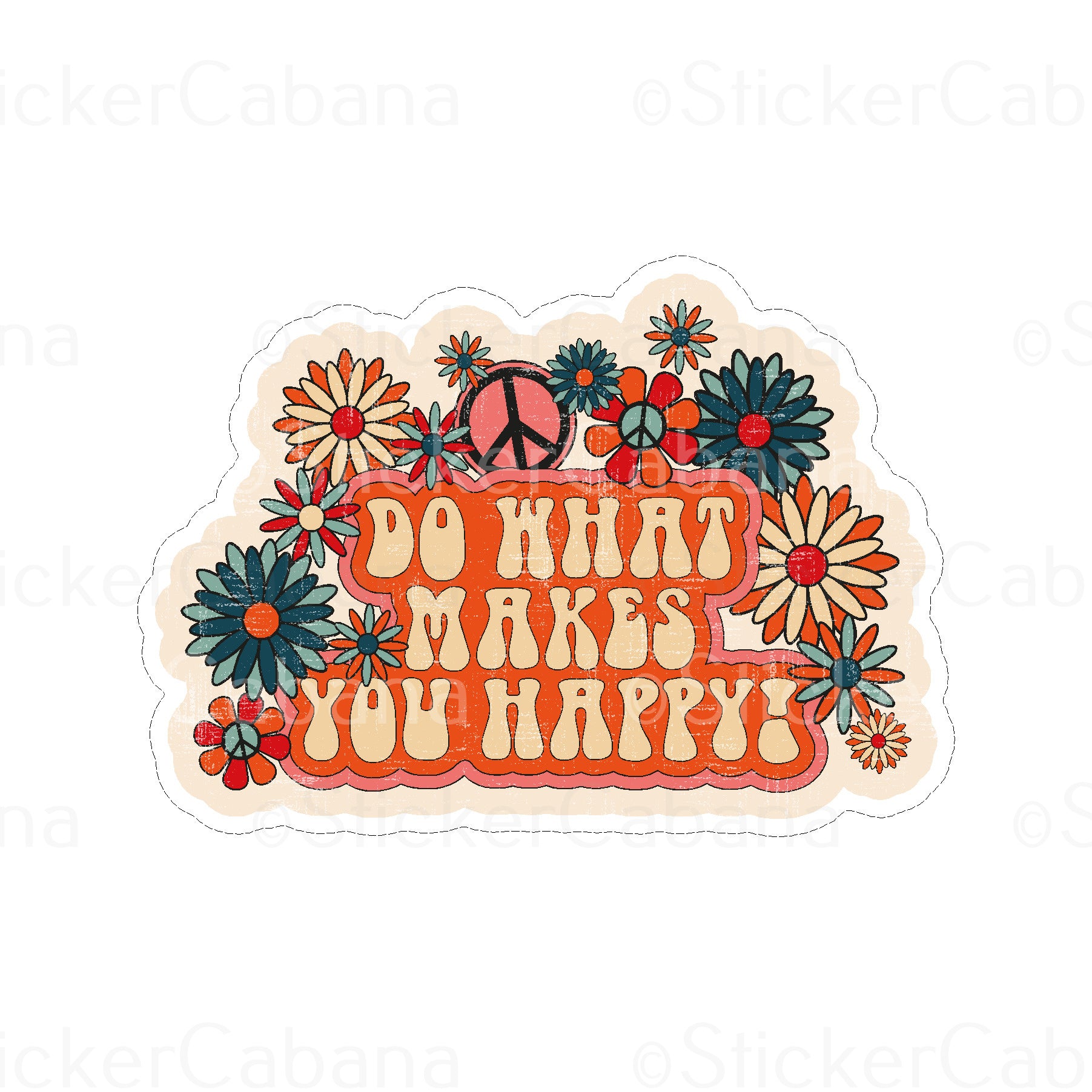Sticker Cabana Do What Makes You Happy Small Sticker