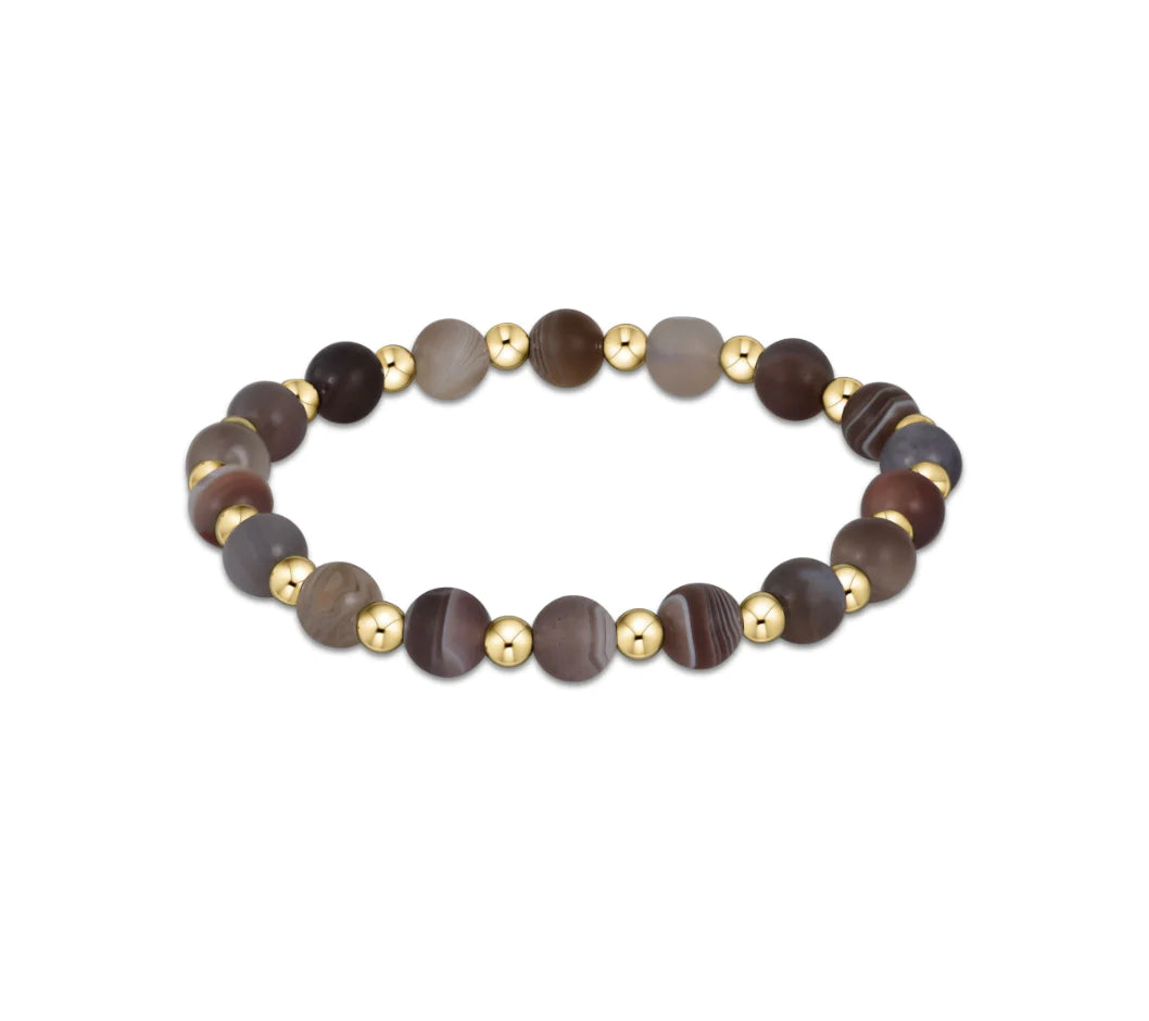 ENewton Grateful Pattern 6mm Bead Bracelet