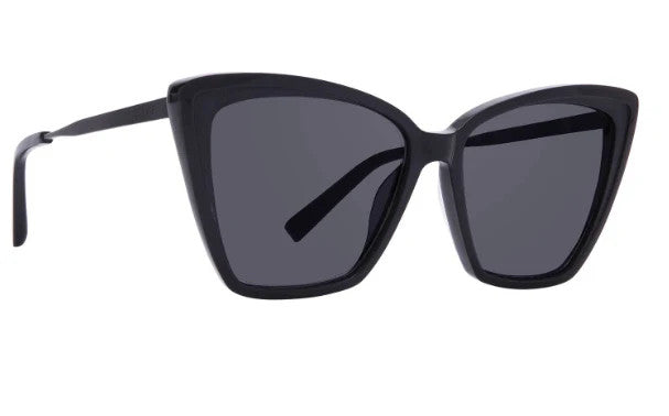 Diff Becky II Black Frame w/ Dark Smoke Lens Sunglasses Polarized