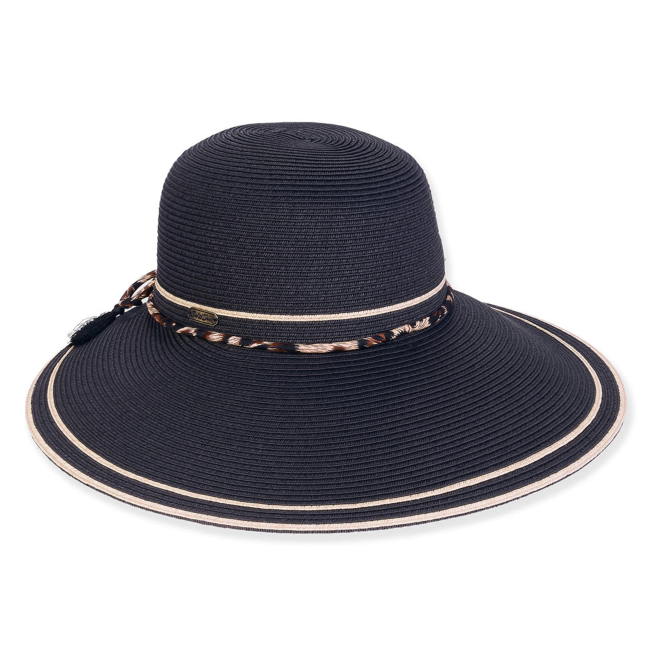 Sun 'N' Sand Alex Cheetah Wrap Floppy Hat