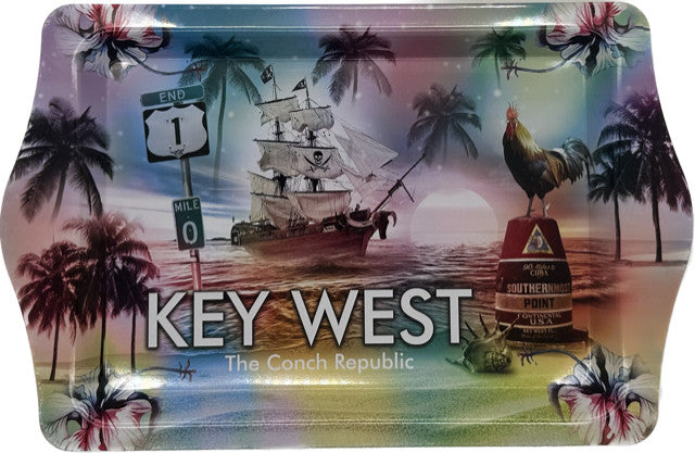 Key West Pirate Starry Night 10"x6" Tin Tray