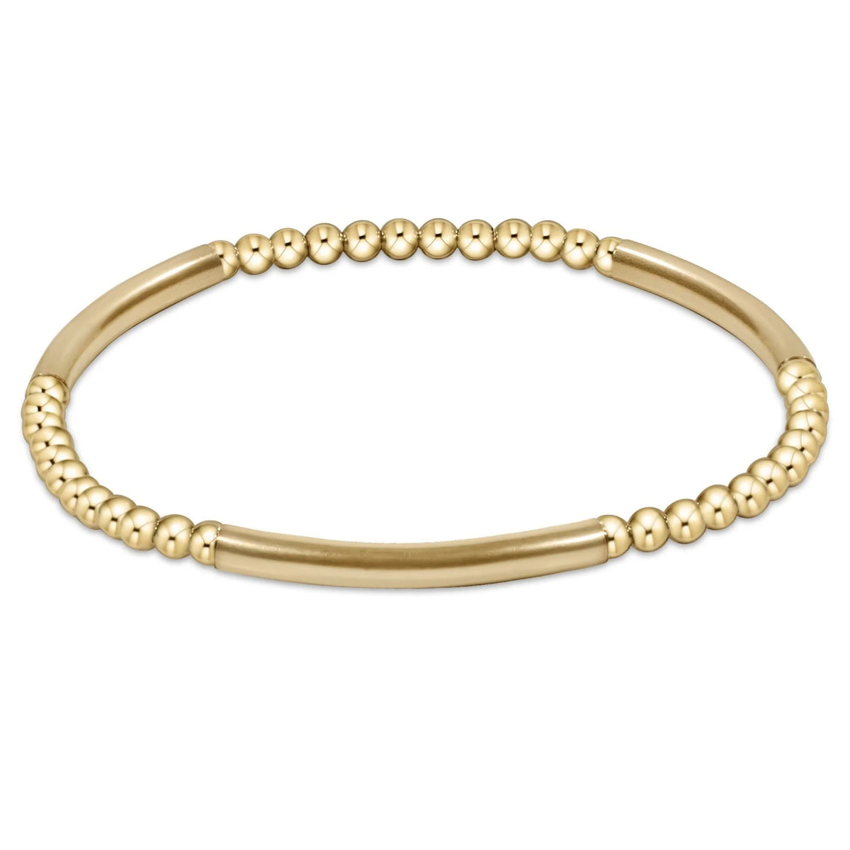 Enewton Bliss Bar Gold Pattern 3mm Bead Bracelet Gold
