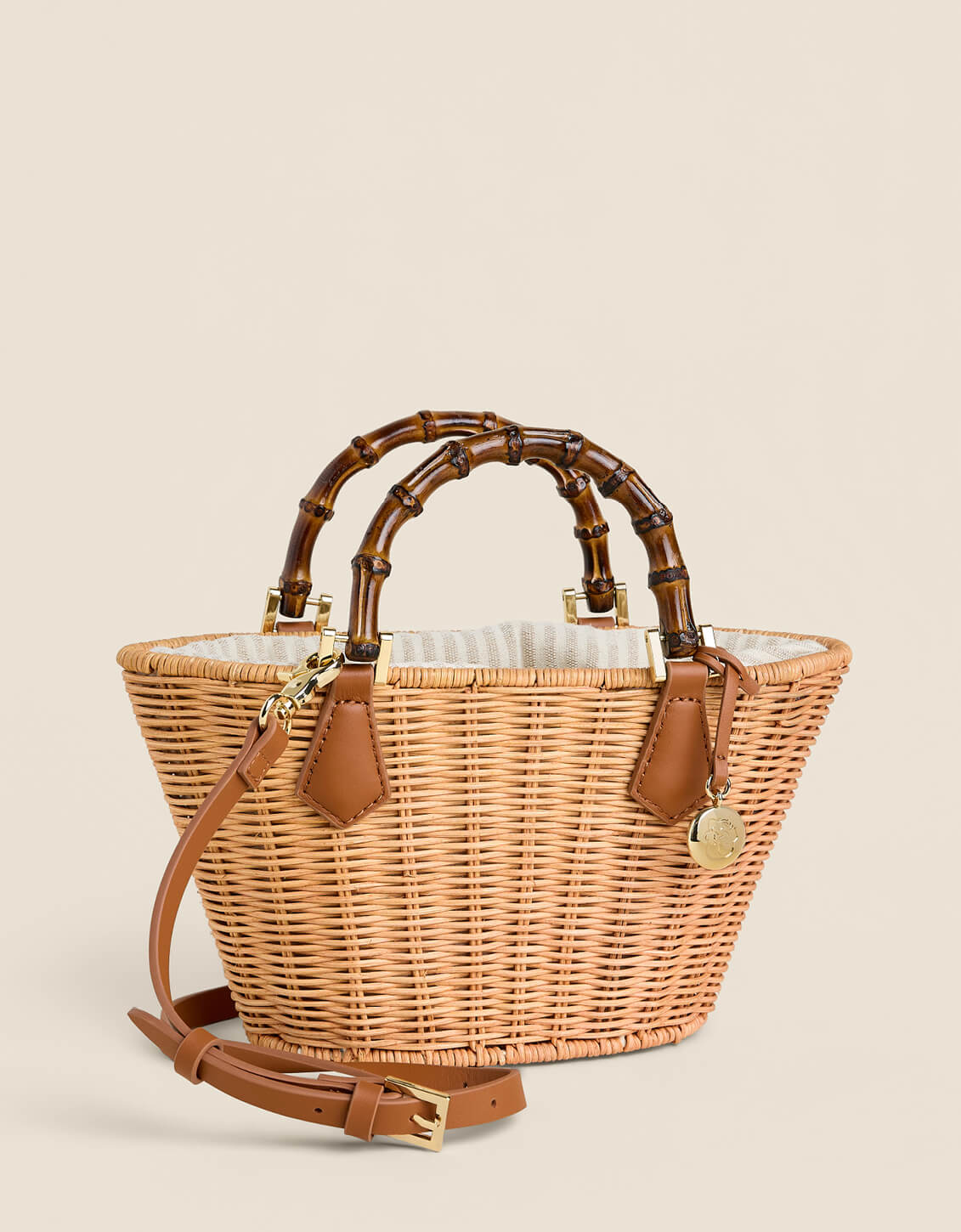 Spartina Maeve Wicker Bucket Bag Natural