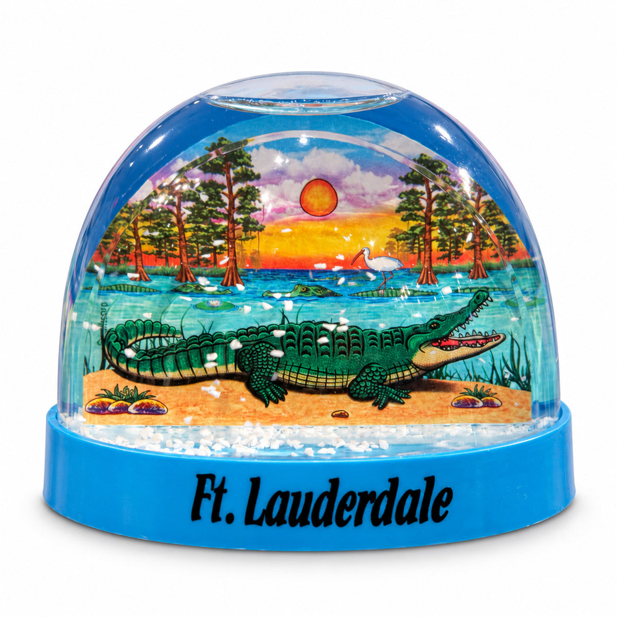 Ft Lauderdale Gator Swamp Snow Globe