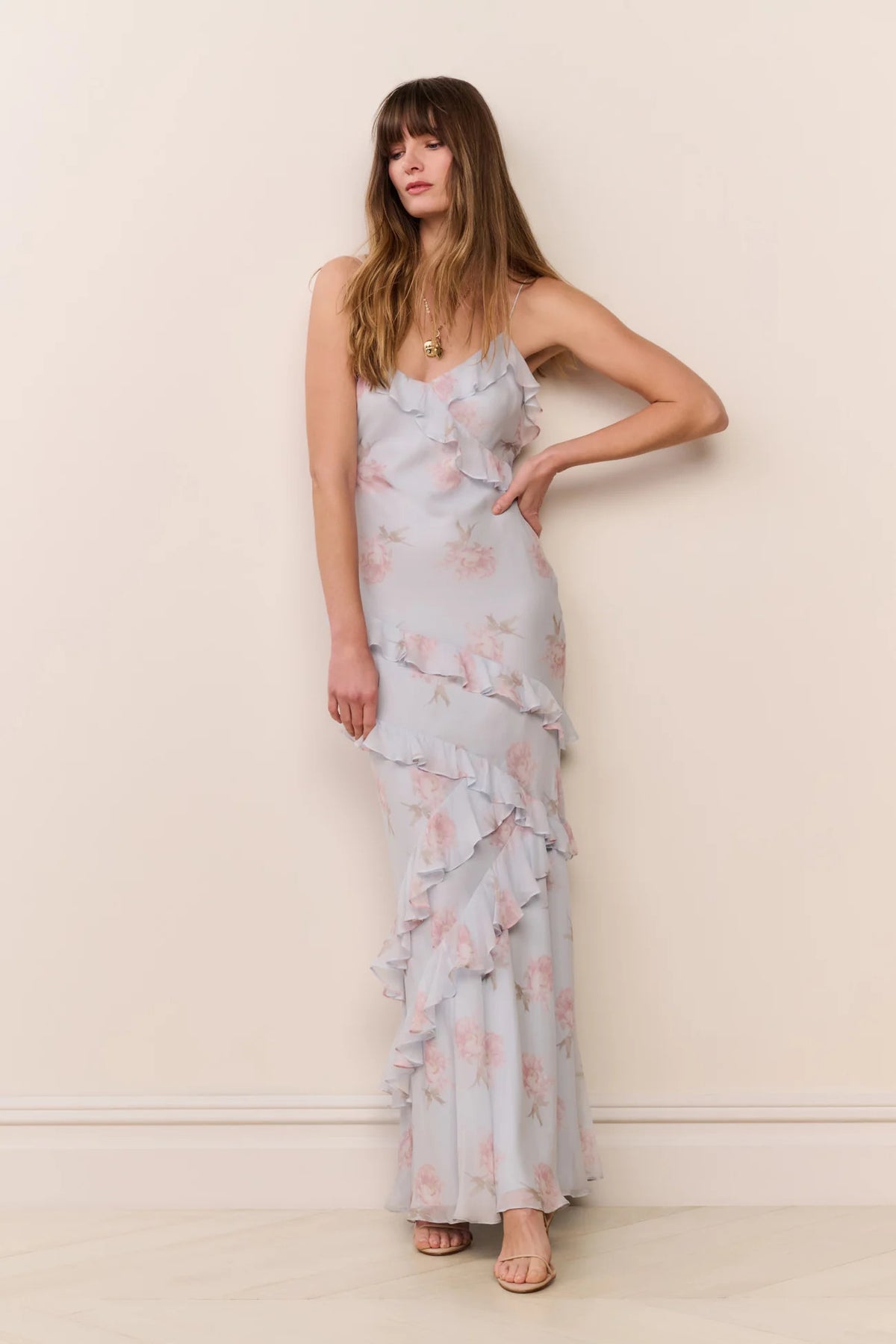 LoveShackFancy Rialto Dress Blue Roan