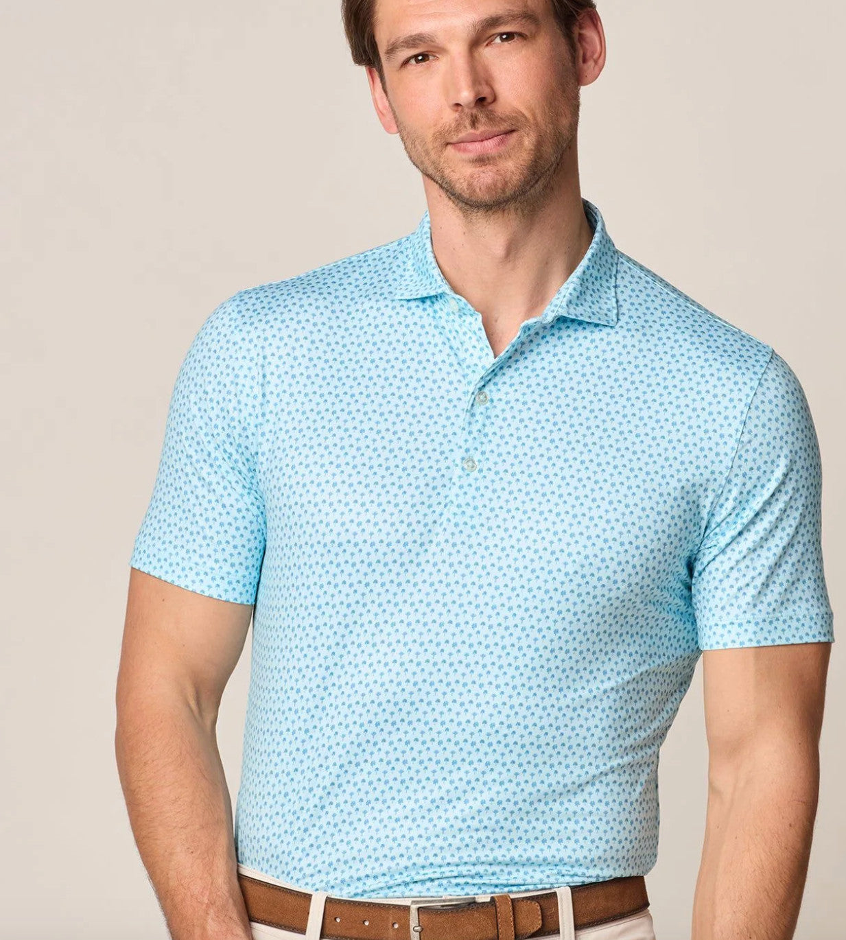Johnnie-O Woods Printed Performance Polo Riveria