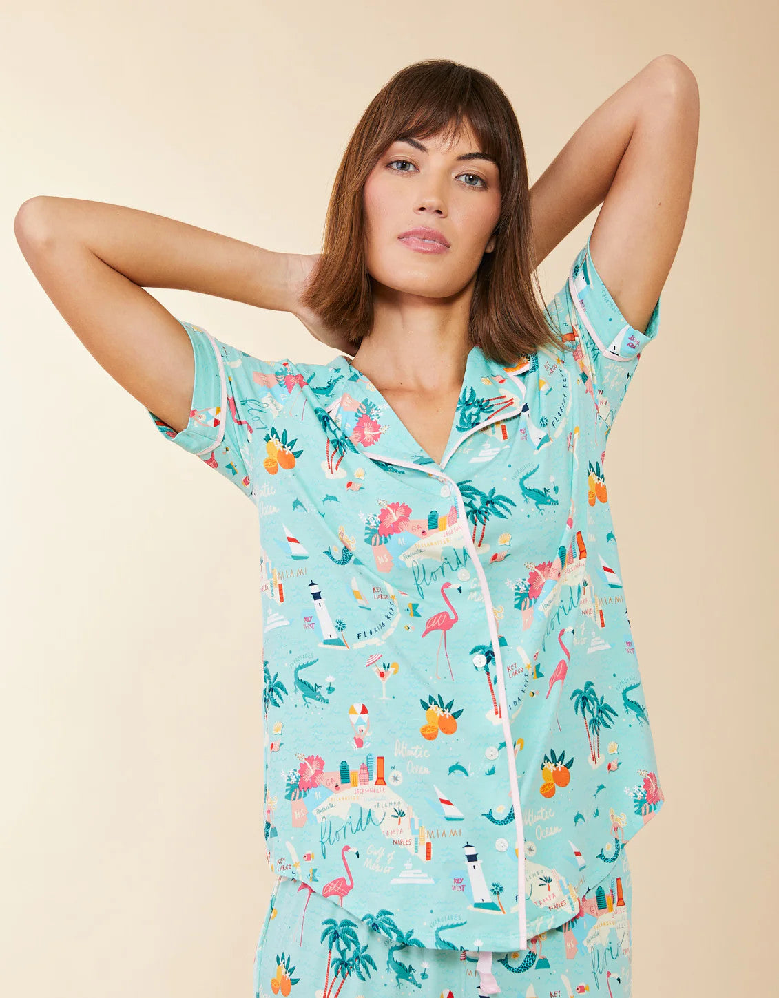 Spartina Short Sleeve Pajama Top Florida