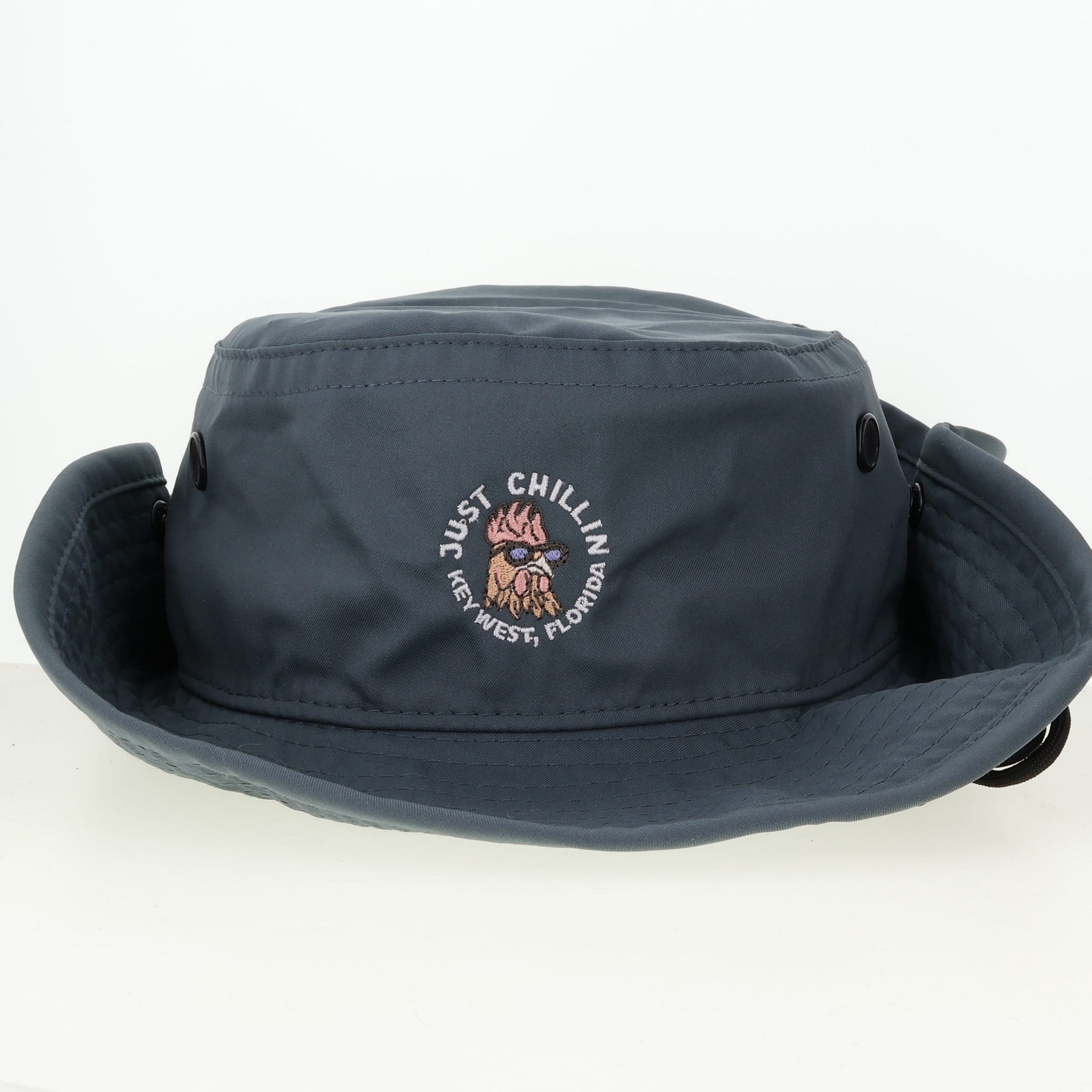 Legacy Just Chillin Key West Bucket Hat — casual cotton sun hat at Shaddow & Fish Key West boutique
