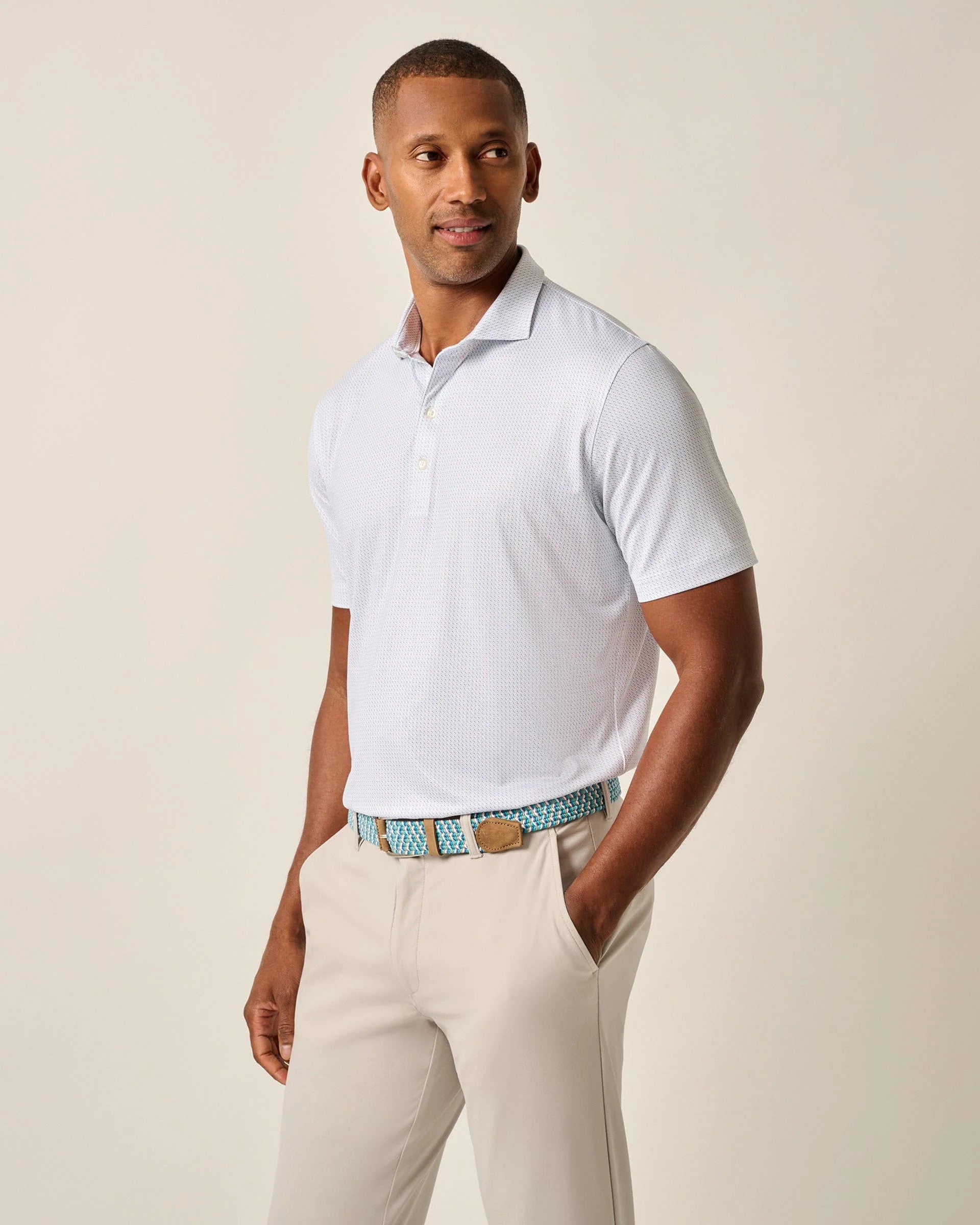 Johnnie-O Tee Time Jersey Performance Polo
