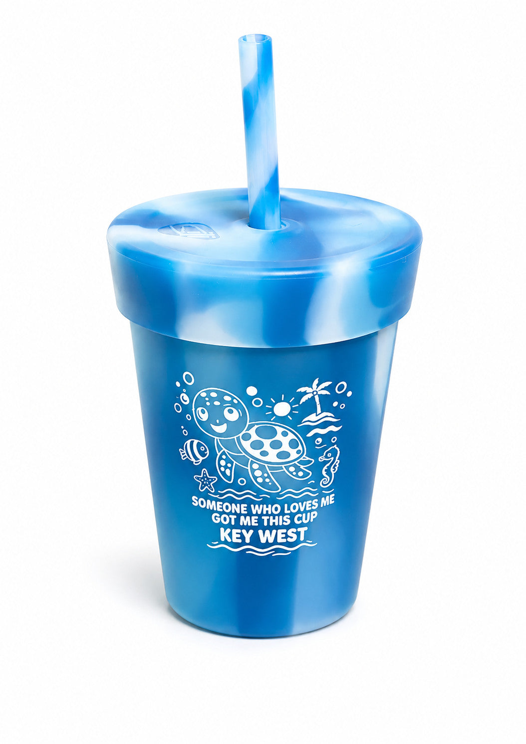 Silipint Turtle Someone Who Loves Me Got Me This Cup 2.0 8oz Kids Tumbler Blue Crystal