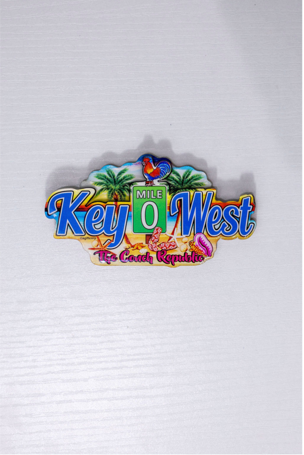 The Conch Republic Mile 0 Rooster Magnet