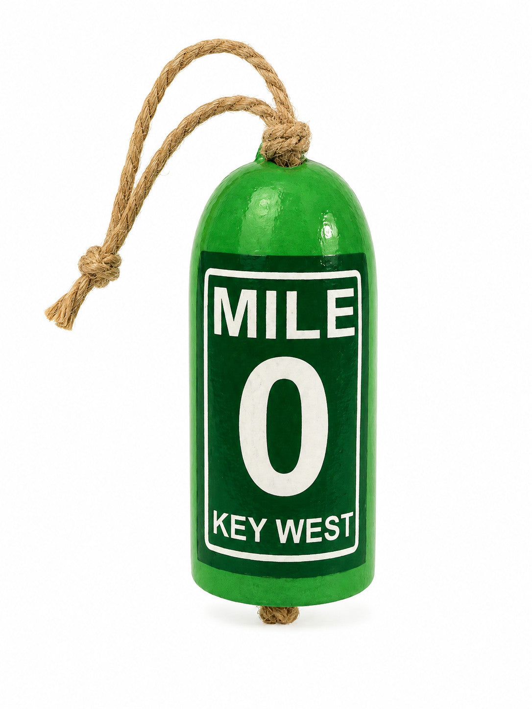 Hand Painted Key West Mile 0 Buoy Ornament
