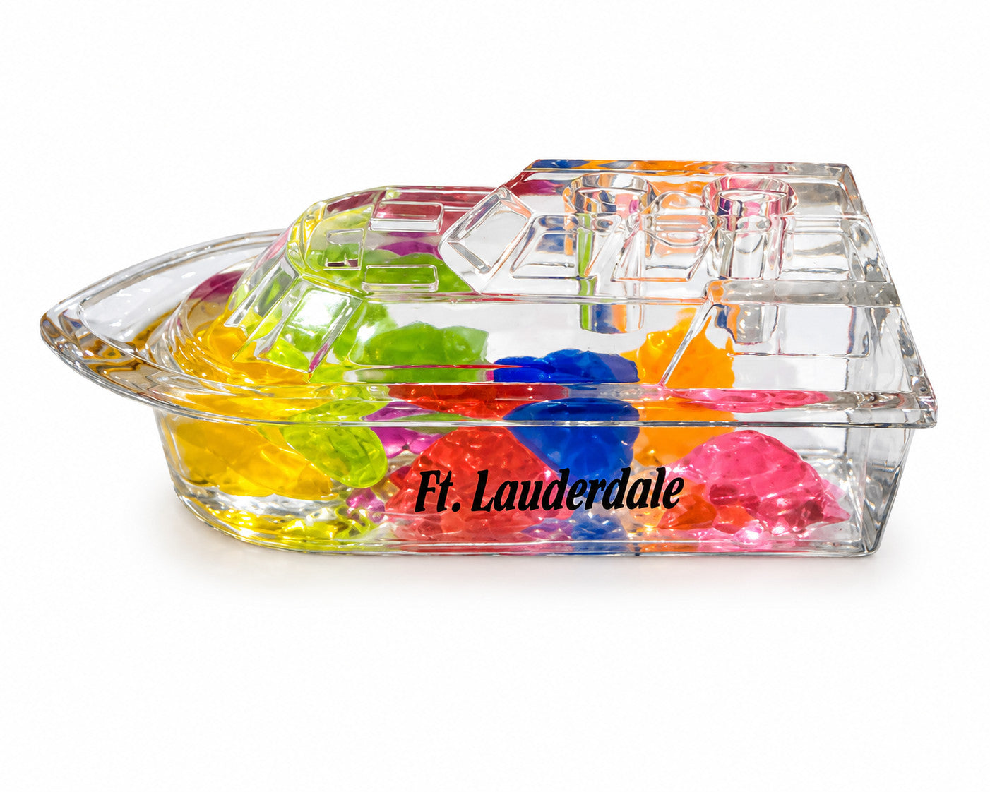 Boat Ft Lauderdale Paperweight w/ Shells