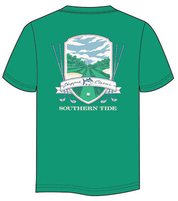 Southern Tide SJ Classic Badge Tee SS Emerald