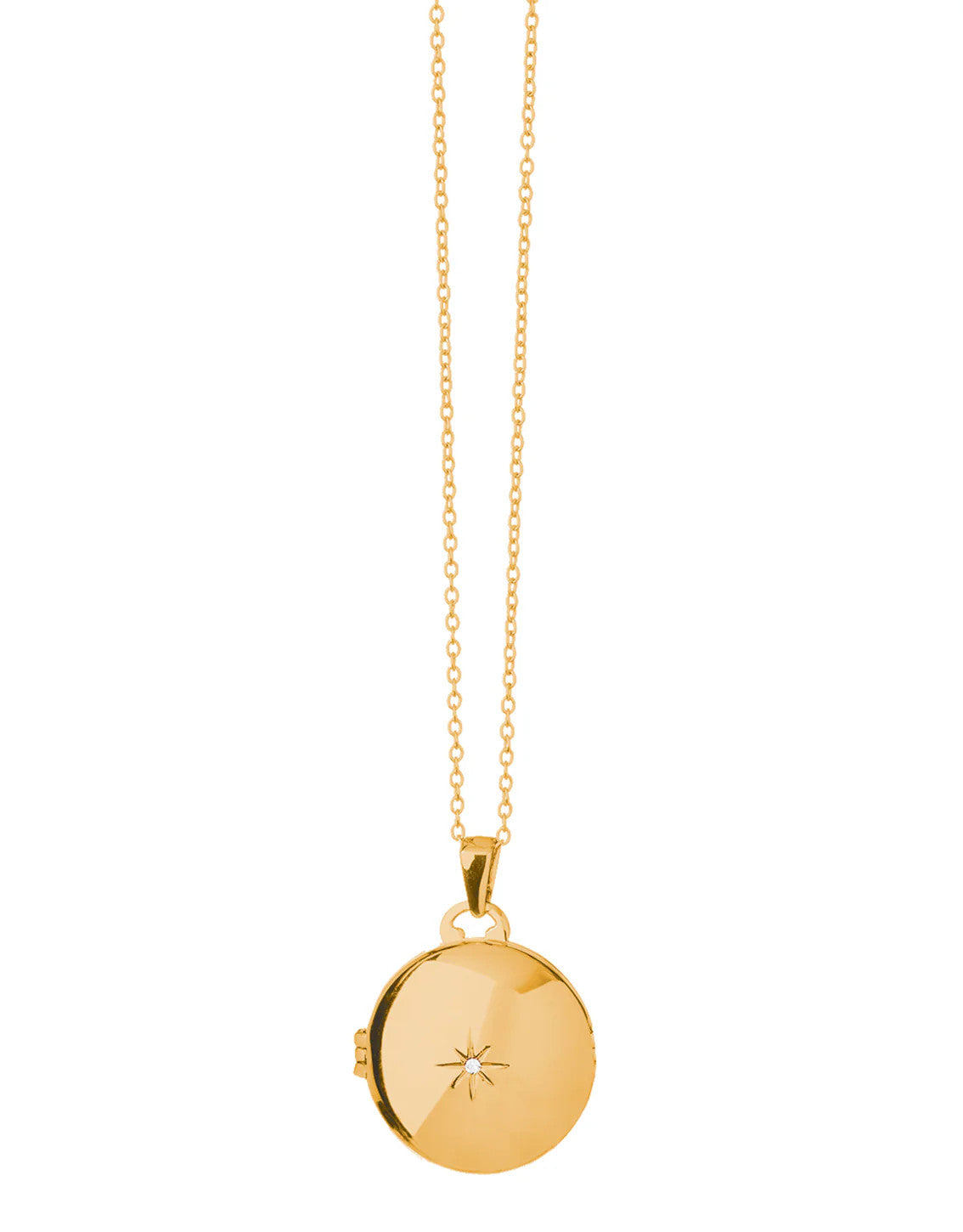 Spartina Round Locket Necklace Starburst