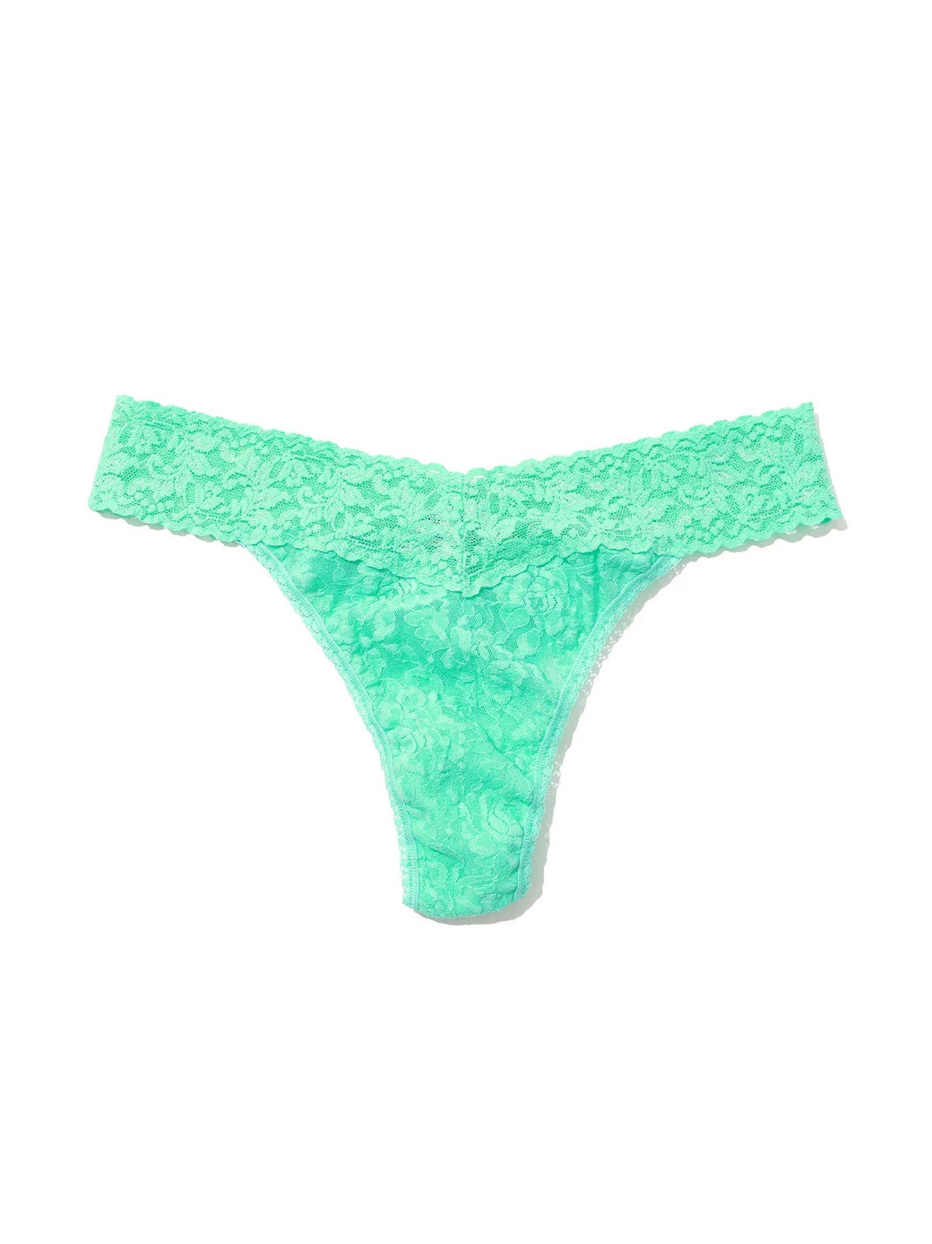 Hanky Panky Rolled Signature Original Lace Rolled Solid Tulum Green O/S