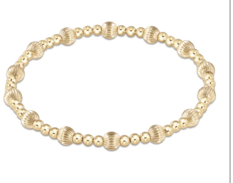 Enewton Dignity Sincerity Pattern 5mm Bead Bracelet Gold