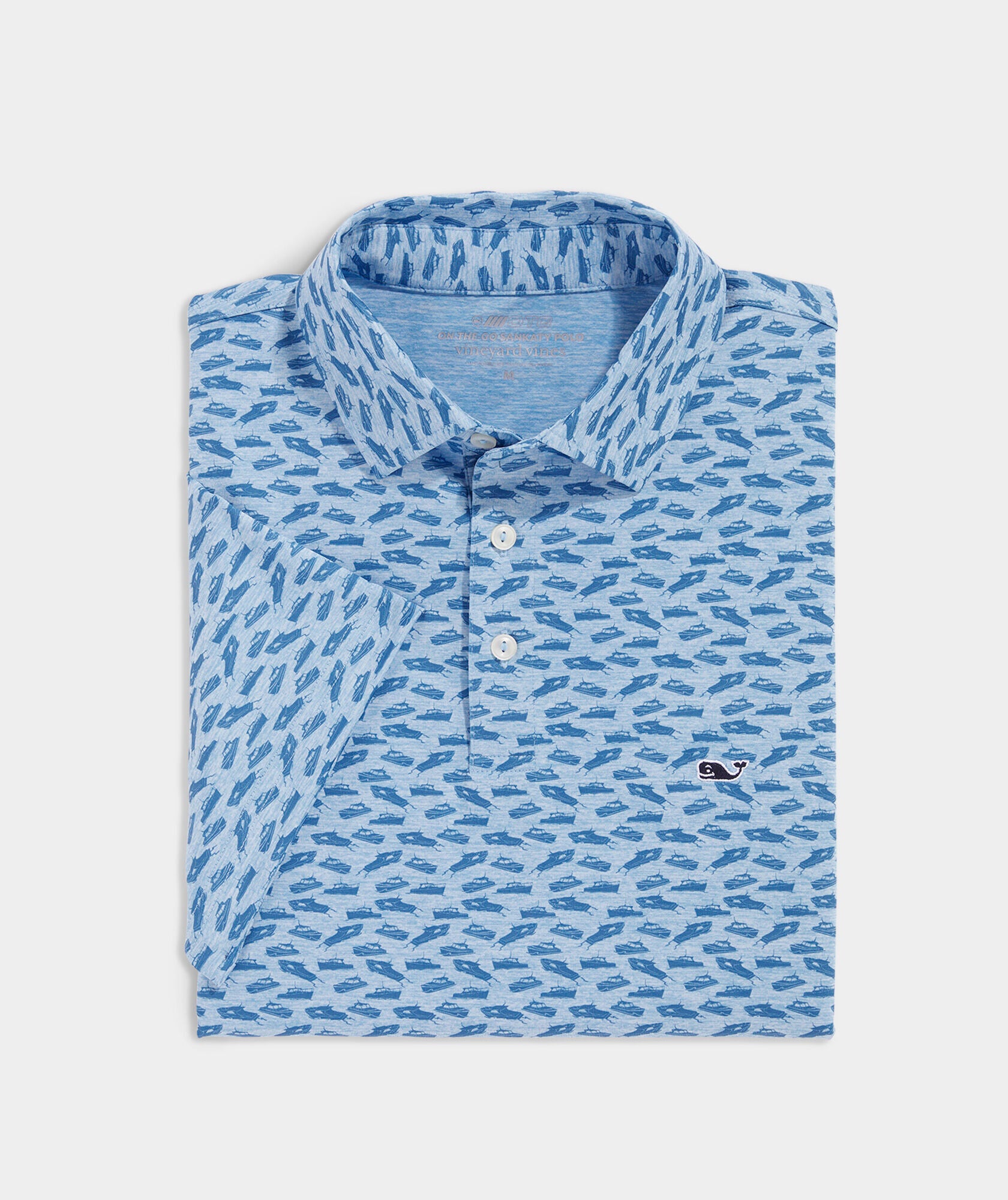 Vineyard Vines Printed Sankaty Polo Boat Ocean Breeze Tejeda