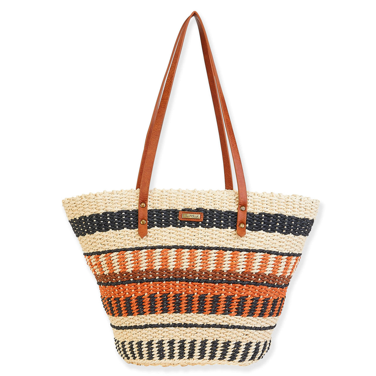 Sun 'N' Sand Balearic Natural Straw Shoulder Tote Bag