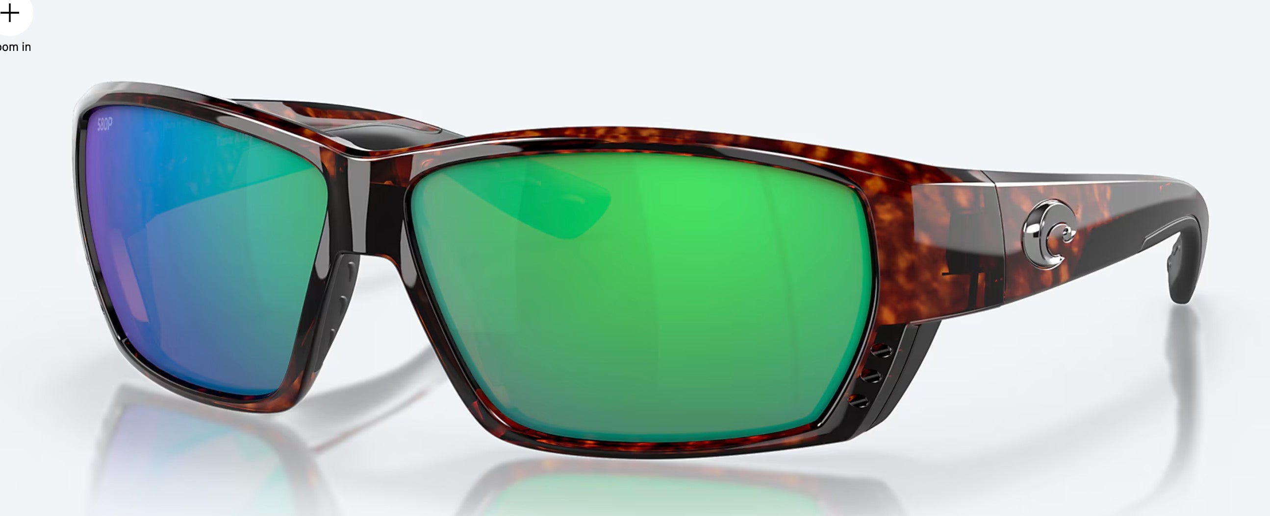 Costa Tuna Alley Pro Tortoise Frame w/ Green Mirror 580G Sunglasses Polarized