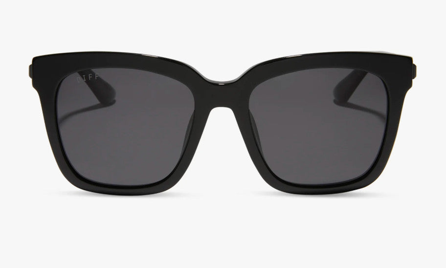 Diff Bella Black Frame w/ Grey Lens Sunglasses Polarized