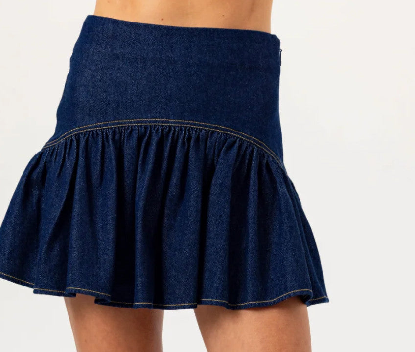Sundays Zyla Skirt Dark Wash Denim