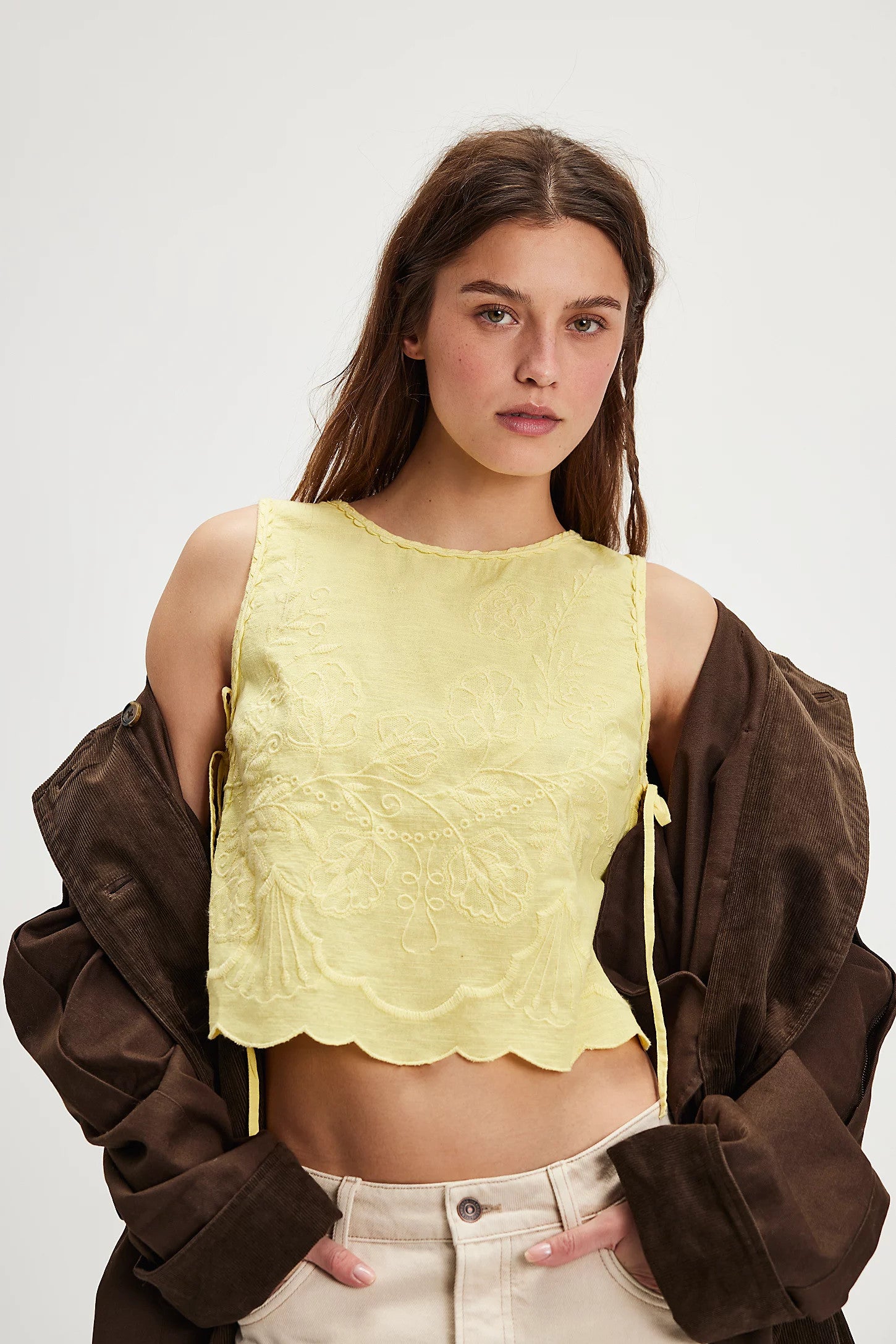 Free People Faded Gardens Tank Summer Lemonade