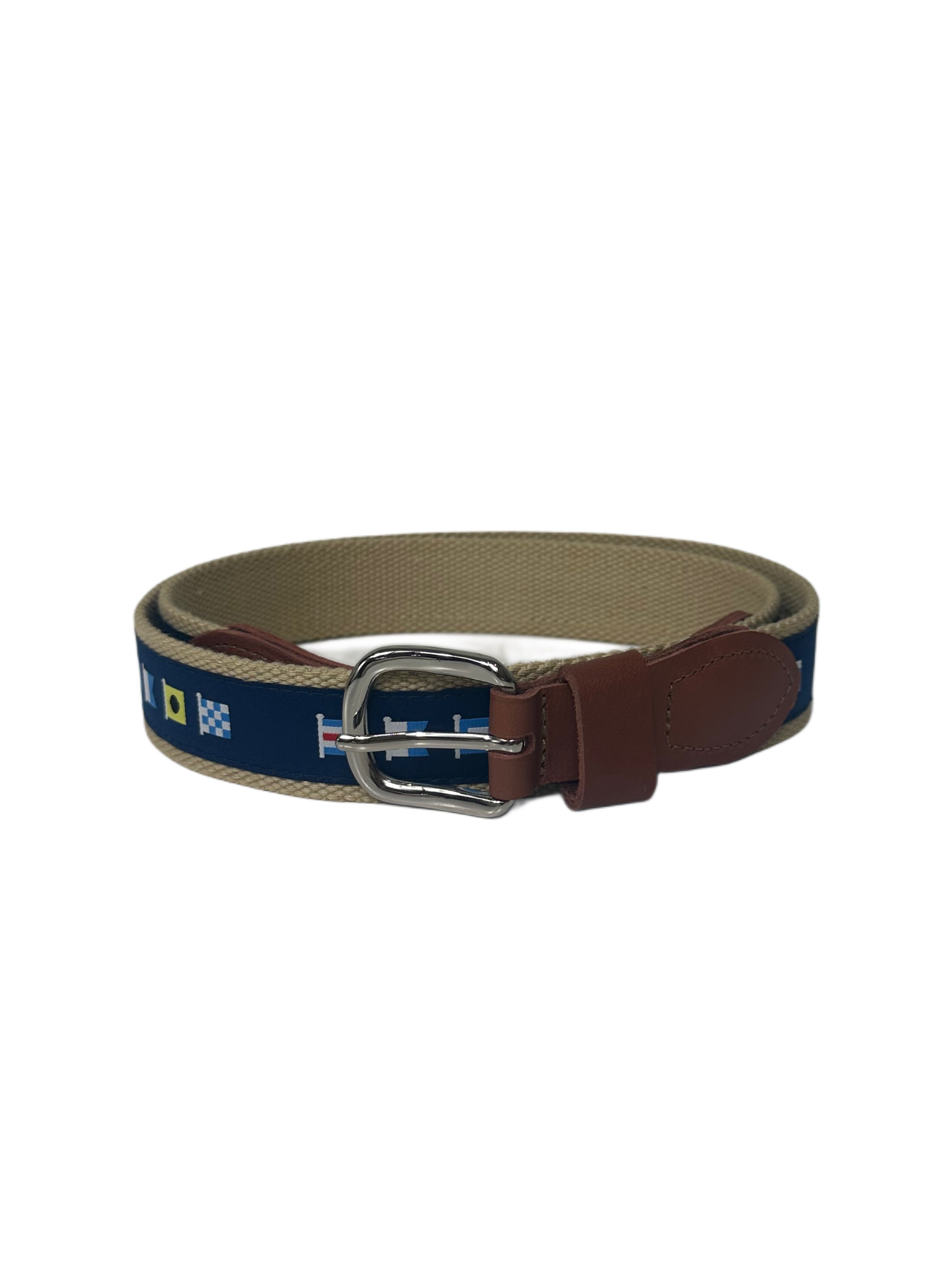 Leather Man Beach Collection Flag Belt
