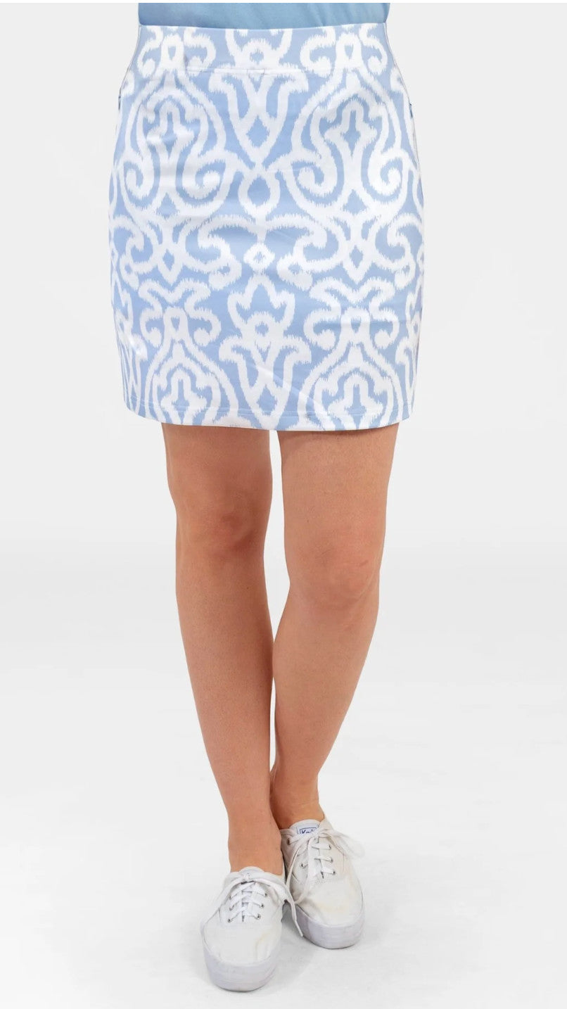 Gretchen Scott Skippy Skort Arabesque Light Blue