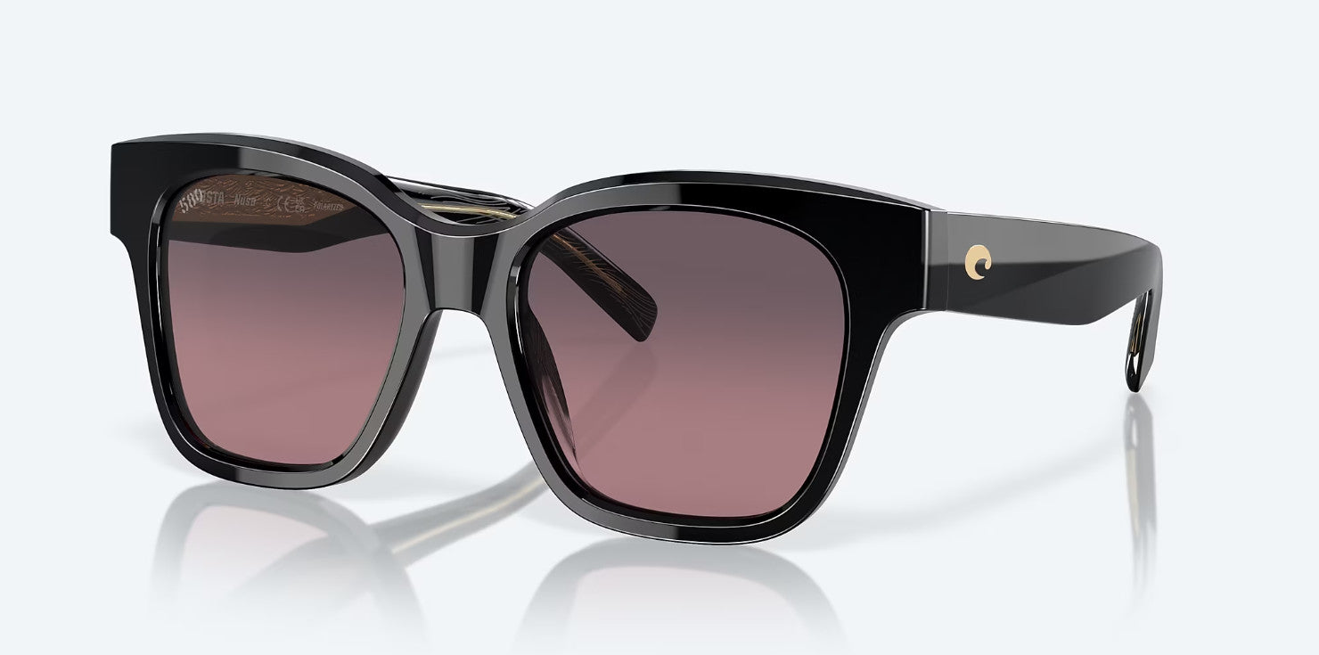 Costa Nusa Black Frame w/ Rose Gradient Lens 580G Sunglasses Polarized